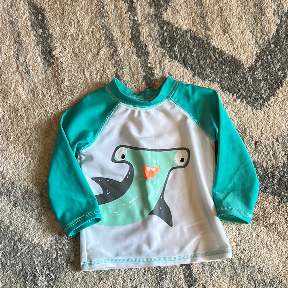 Kids Swim Shark Rash Guard